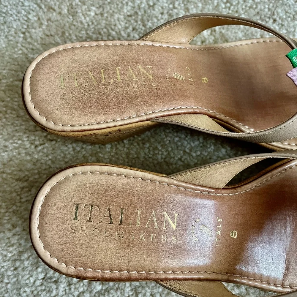 Italian Shoe Makers Wedge Sandal - Picture 2 of 4